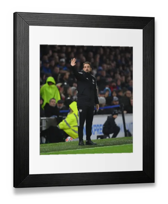 Framed Print : Arsenal Coach Nico Mourinho at Brighton & Hove Albion Match, Premier League 2021-22