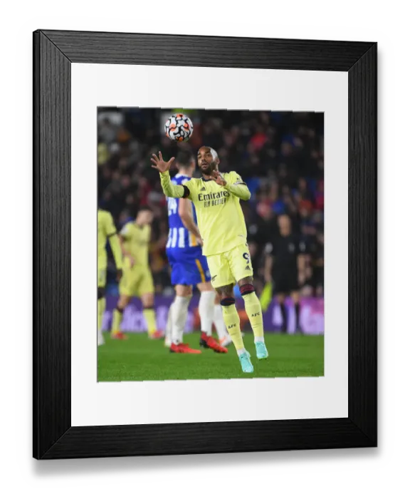 Framed Print : Arsenal's Alex Lacazette in Action against Brighton & Hove Albion in Premier League Clash (2021-22) Framed Print : Arsenal's Alex Lacazette in Action against Brighton & Hove Albion in Premier League Clash (2021-22)