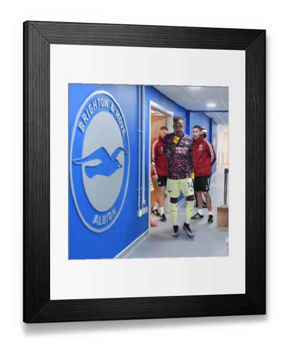 Framed Print : Arsenal's Aubameyang Prepares for Premier League Clash against Brighton & Hove Albion Framed Print : Arsenal's Aubameyang Prepares for Premier League Clash against Brighton & Hove Albion