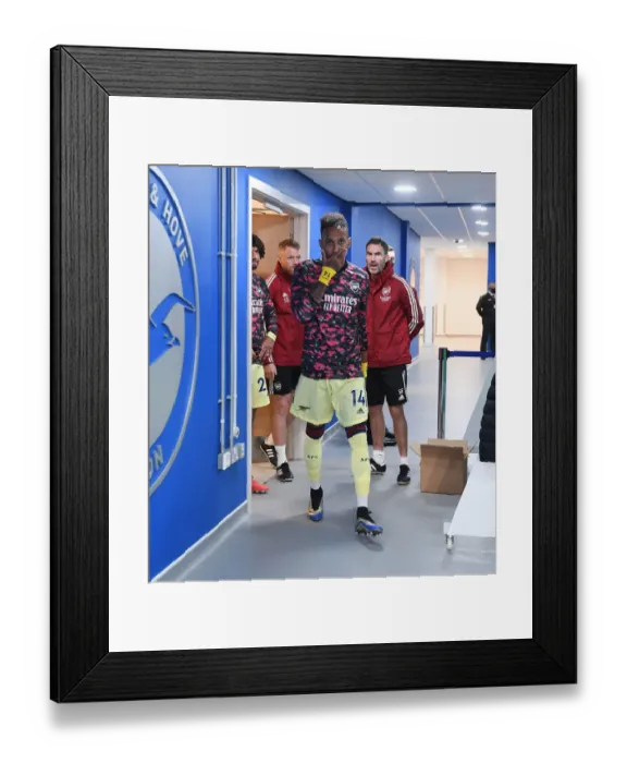 Framed Print : Arsenal's Aubameyang Gears Up for Premier League Battle against Brighton & Hove Albion Framed Print : Arsenal's Aubameyang Gears Up for Premier League Battle against Brighton & Hove Albion