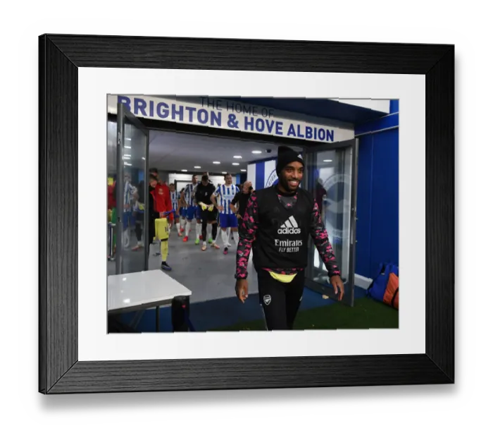 Framed Print : Arsenal's Alex Lacazette Prepares for Premier League Clash Against Brighton & Hove Albion