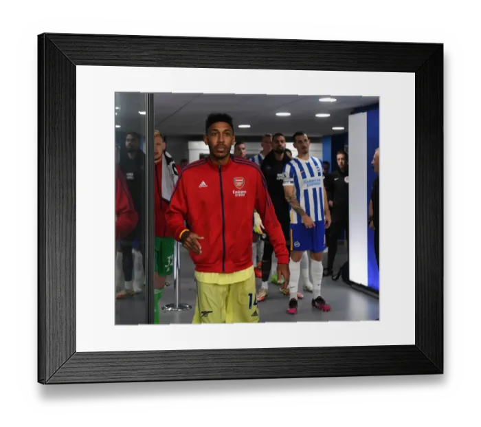 Framed Print : Arsenal's Pierre-Emerick Aubameyang Prepares for Brighton & Hove Albion Clash (2021-22 Premier League) Framed Print : Arsenal's Pierre-Emerick Aubameyang Prepares for Brighton & Hove Albion Clash (2021-22 Premier League)