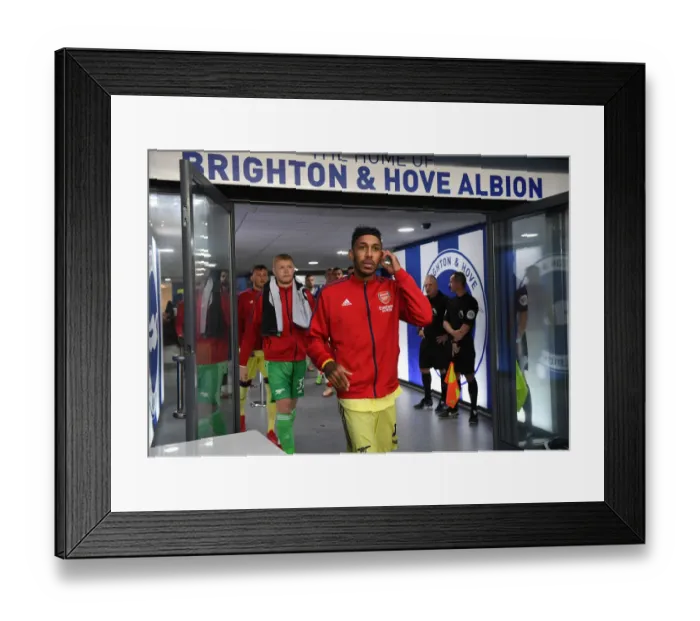Framed Print : Arsenal's Aubameyang Prepares for Brighton Showdown in Premier League Framed Print : Arsenal's Aubameyang Prepares for Brighton Showdown in Premier League