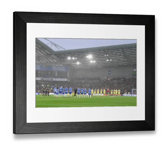 Framed Print : Respect for Roger Hunt: Brighton & Hove Albion vs. Arsenal, Premier League 2021-22