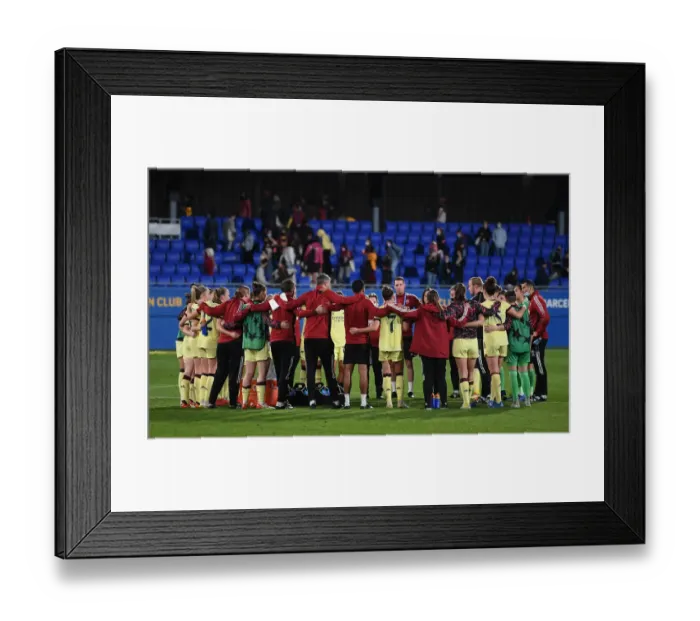Framed Print : Arsenal Women vs. Barcelona: A Champions League Showdown in Spain Framed Print : Arsenal Women vs. Barcelona: A Champions League Showdown in Spain