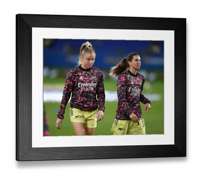Framed Print : Arsenal Women vs. Barcelona: UEFA Champions League Showdown Framed Print : Arsenal Women vs. Barcelona: UEFA Champions League Showdown
