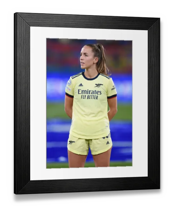 Framed Print : Battle of Champions: Arsenal WFC vs. FC Barcelona - UEFA Women's Clash in Barcelona