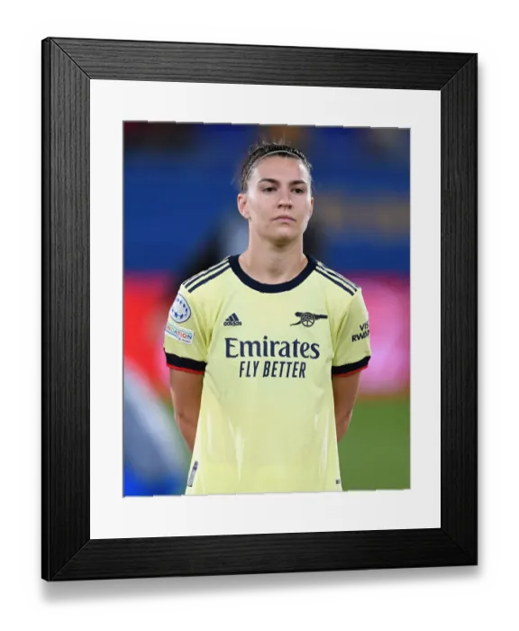 Framed Print : Arsenal Women Battle Barcelona in UEFA Champions League Showdown