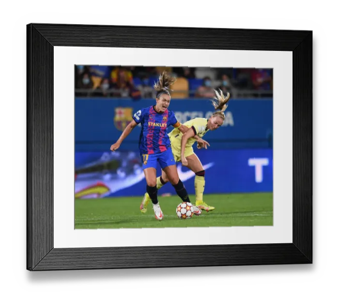 Framed Print : Battle of Champions: Beth Mead vs. Alexia Putellas in FC Barcelona vs. Arsenal Women's UEFA Champions League Clash Framed Print : Battle of Champions: Beth Mead vs. Alexia Putellas in FC Barcelona vs. Arsenal Women's UEFA Champions League Clash