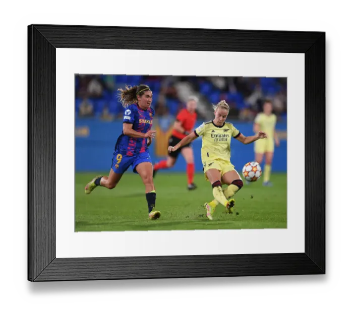 Framed Print : Beth Mead Faces Off Against Mariona Caldentey: Barcelona vs. Arsenal Women's Champions League Clash Framed Print : Beth Mead Faces Off Against Mariona Caldentey: Barcelona vs. Arsenal Women's Champions League Clash