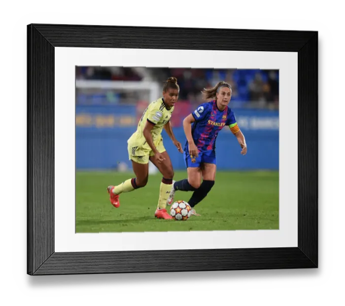 Framed Print : Battle of the Best: Parris vs. Putellas in Barcelona's Champions League Showdown Against Arsenal
