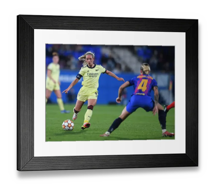 Framed Print : Arsenal WFC vs. FC Barcelona: A Champions League Showdown