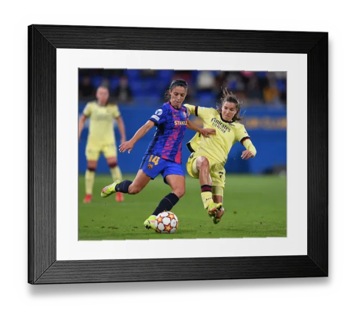 Framed Print : Tobin Heath vs. Aitana Bonmati: Battle at the Barcelona Women's Champions League