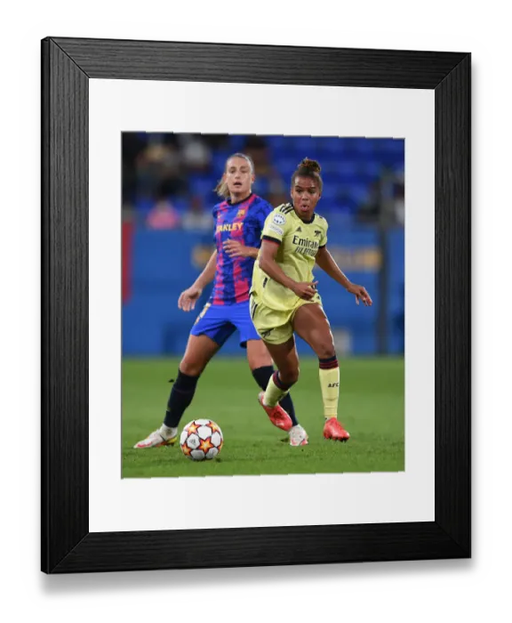 Framed Print : Battle of Champions: Parris vs. Putellas - Arsenal vs. Barcelona in UEFA Women's Champions League