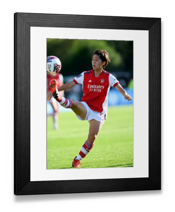 Framed Print : Arsenal's Mana Iwabuchi in Action against Everton Women in FA WSL Match