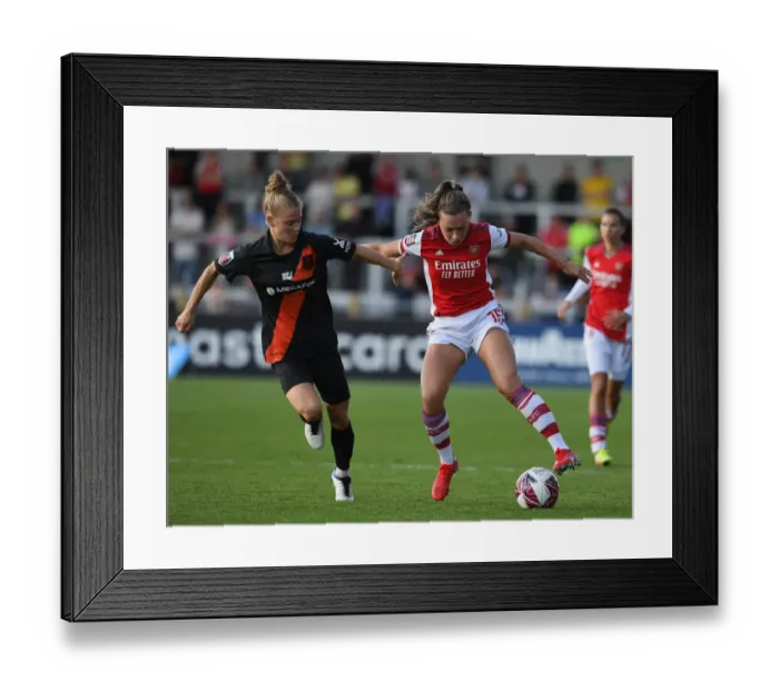 Framed Print : Arsenal Women vs Everton Women: Clash in the FA WSL - McCabe vs Maier Battle