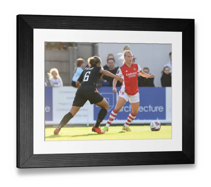 Framed Print : Arsenal Women vs. Everton Women: Intense Battle in FA WSL Match