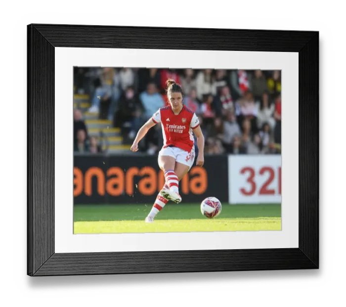 Framed Print : Arsenal's Lotte Wubben-Moy in Action: Arsenal Women vs Everton Women, FA WSL 2021