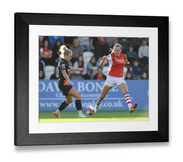 Framed Print : Arsenal vs Everton: Clash in the FA WSL - Frida Maanum and Izzy Christiensen Battle It Out