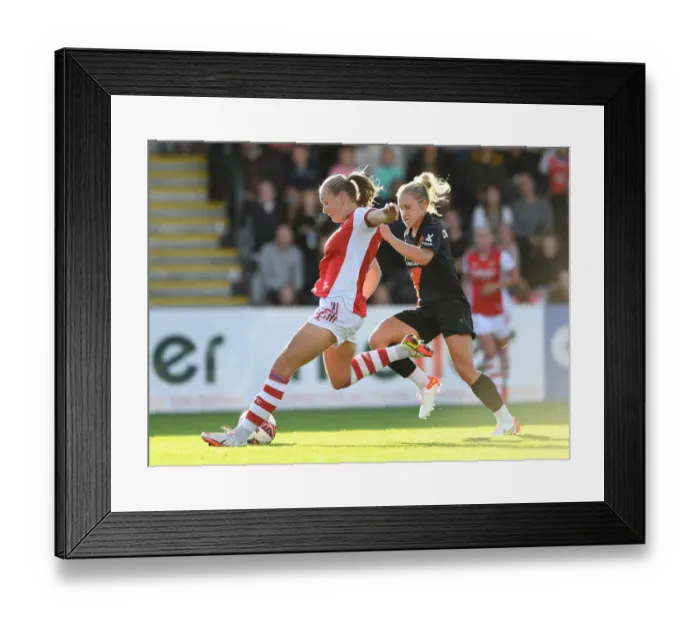 Framed Print : Arsenal Women's Super League Triumph: Frida Maanum's Hat-trick Secures Victory Over Everton