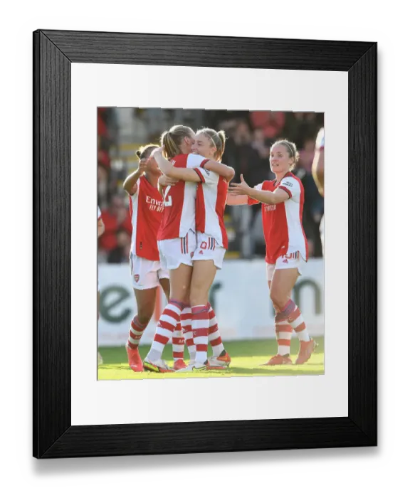 Framed Print : Arsenal Women's Super League Triumph: Frida Maanum Scores Third Goal Against Everton Framed Print : Arsenal Women's Super League Triumph: Frida Maanum Scores Third Goal Against Everton