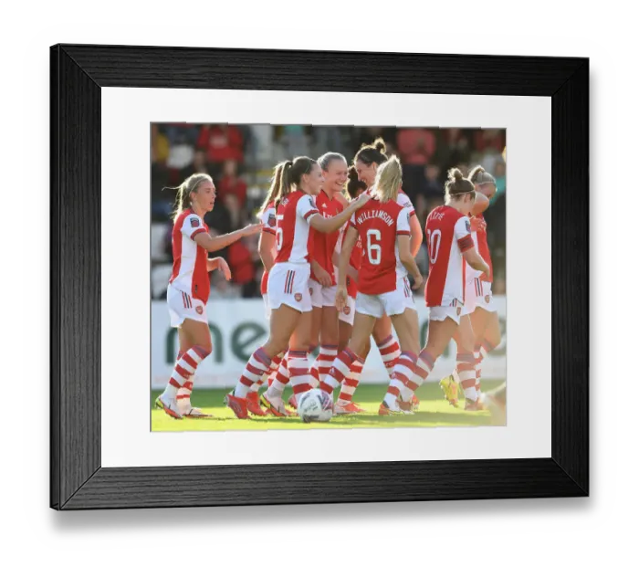 Framed Print : Arsenal Women's Super League Victory: Frida Maanum Scores Third Goal Against Everton Framed Print : Arsenal Women's Super League Victory: Frida Maanum Scores Third Goal Against Everton