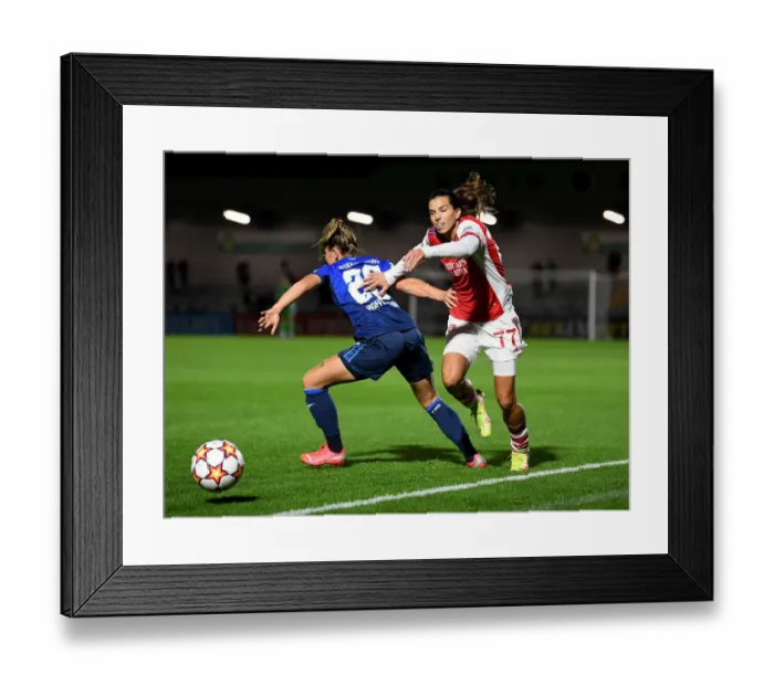 Framed Print : Tobin Heath vs. Laura Wienroither: Arsenal vs. Hoffenheim in UEFA Women's Champions League Clash Framed Print : Tobin Heath vs. Laura Wienroither: Arsenal vs. Hoffenheim in UEFA Women's Champions League Clash