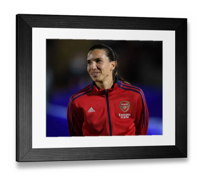 Framed Print : Tobin Heath Prepares for Arsenal WFC's UEFA Women's Champions League Clash Against 1899 Hoffenheim