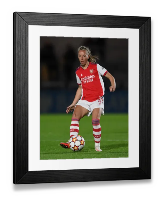 Framed Print : Arsenal Women vs. 1899 Hoffenheim: Battle in the UEFA Women's Champions League at Meadow Park