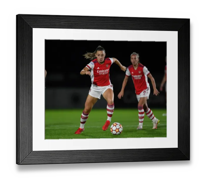Framed Print : Arsenal Women vs. 1899 Hoffenheim: Battle in the UEFA Women's Champions League at Meadow Park Framed Print : Arsenal Women vs. 1899 Hoffenheim: Battle in the UEFA Women's Champions League at Meadow Park