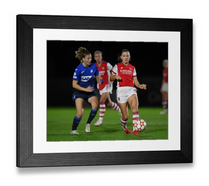 Framed Print : Battle in Group C: Arsenal Women vs. 1899 Hoffenheim - UEFA Women's Champions League
