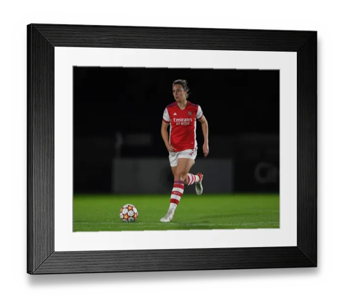 Framed Print : Battle in the UEFA Women's Champions League: Arsenal Women vs. 1899 Hoffenheim at Meadow Park Framed Print : Battle in the UEFA Women's Champions League: Arsenal Women vs. 1899 Hoffenheim at Meadow Park