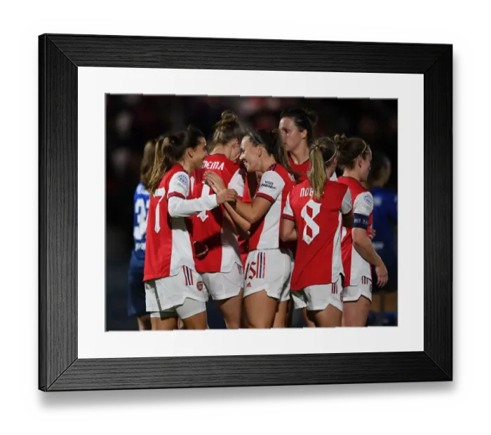 Framed Print : Arsenal Women's Champions League Triumph: Tobin Heath Scores Third Goal vs. Hoffenheim Framed Print : Arsenal Women's Champions League Triumph: Tobin Heath Scores Third Goal vs. Hoffenheim