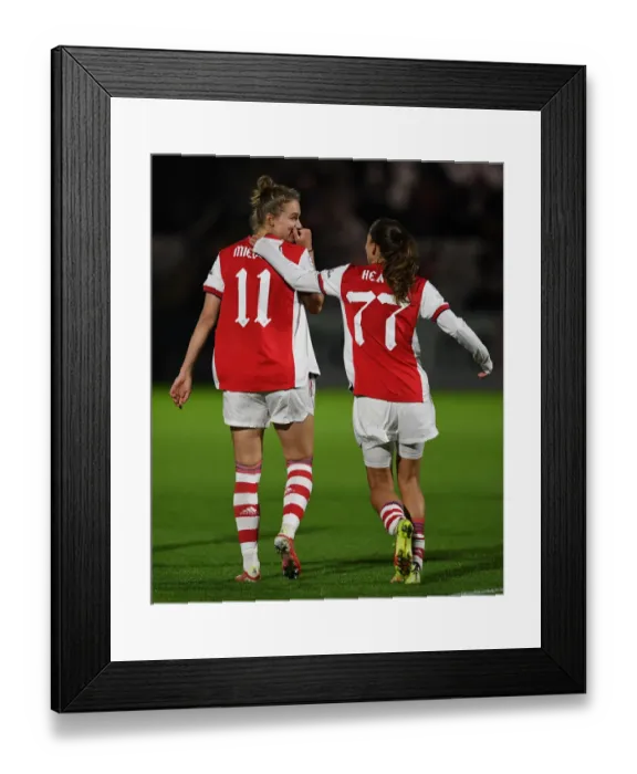 Framed Print : Arsenal Women's Miedema Scores Hat-Trick in Champions League Victory over Hoffenheim Framed Print : Arsenal Women's Miedema Scores Hat-Trick in Champions League Victory over Hoffenheim