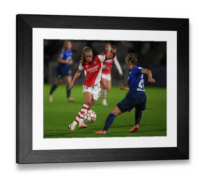 Framed Print : Arsenal vs. Hoffenheim: A Tense Battle in the UEFA Women's Champions League Framed Print : Arsenal vs. Hoffenheim: A Tense Battle in the UEFA Women's Champions League