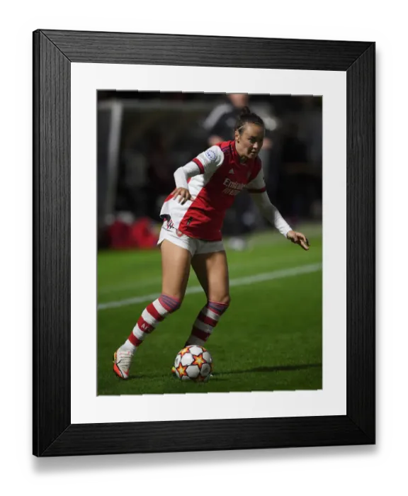 Framed Print : Arsenal Women vs. 1899 Hoffenheim: Battle in the UEFA Women's Champions League at Meadow Park Framed Print : Arsenal Women vs. 1899 Hoffenheim: Battle in the UEFA Women's Champions League at Meadow Park