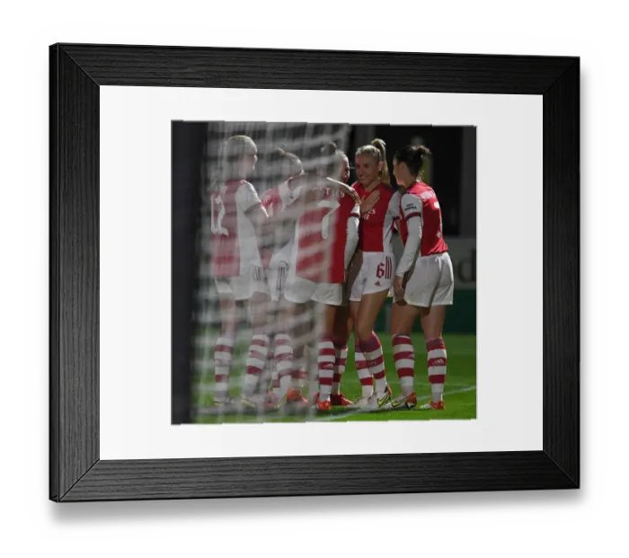 Framed Print : Arsenal Women's Champions League: Leah Williamson Scores Fourth Goal Against Hoffenheim Framed Print : Arsenal Women's Champions League: Leah Williamson Scores Fourth Goal Against Hoffenheim