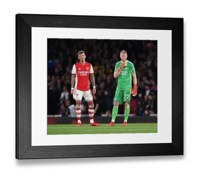 Framed Print : Arsenal's White and Ramsdale in Action against Crystal Palace (2021-22) Framed Print : Arsenal's White and Ramsdale in Action against Crystal Palace (2021-22)