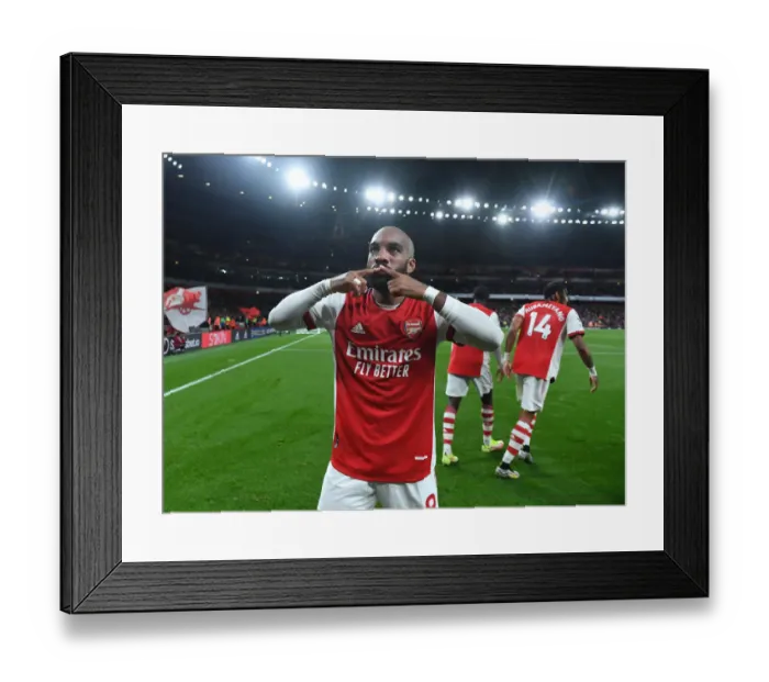 Framed Print : Alexis Lacazette Scores His Second: Arsenal's Victory Over Crystal Palace in the 2021-22 Premier League