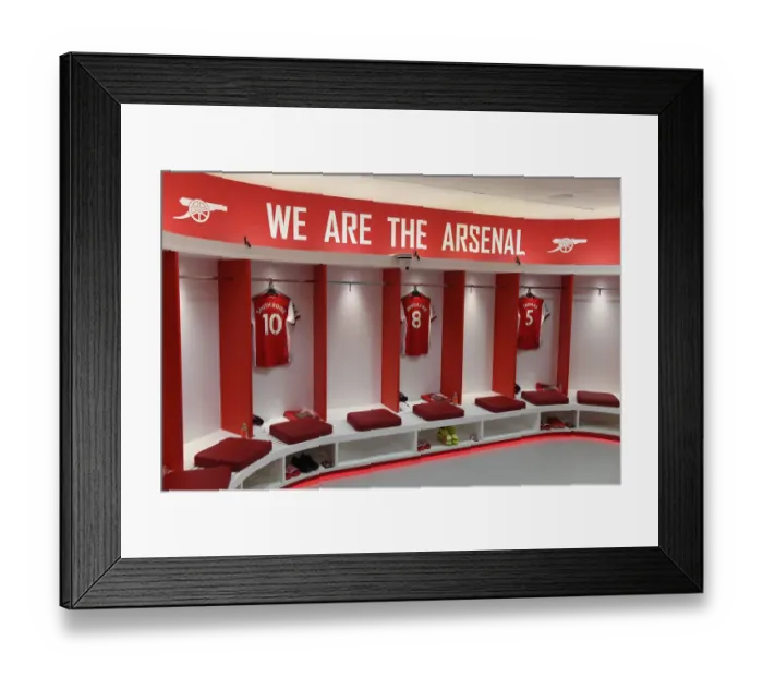 Framed Print : Arsenal Changing Room Before Arsenal vs Crystal Palace - Premier League 2021-22 Framed Print : Arsenal Changing Room Before Arsenal vs Crystal Palace - Premier League 2021-22