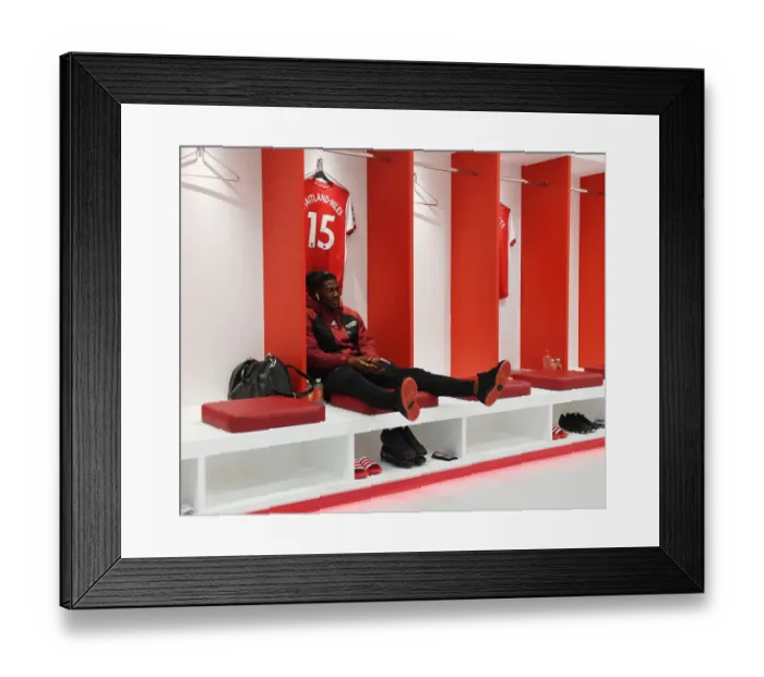 Framed Print : Arsenal's Ainsley Maitland-Niles Prepares for Arsenal v Crystal Palace in Premier League Framed Print : Arsenal's Ainsley Maitland-Niles Prepares for Arsenal v Crystal Palace in Premier League