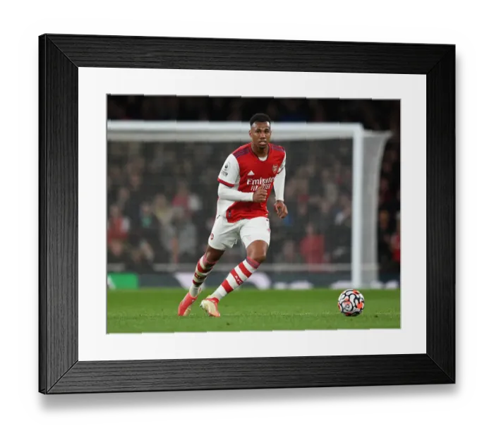 Framed Print : Gabriel Magalhaes: Arsenal vs. Crystal Palace, Premier League 2021-22