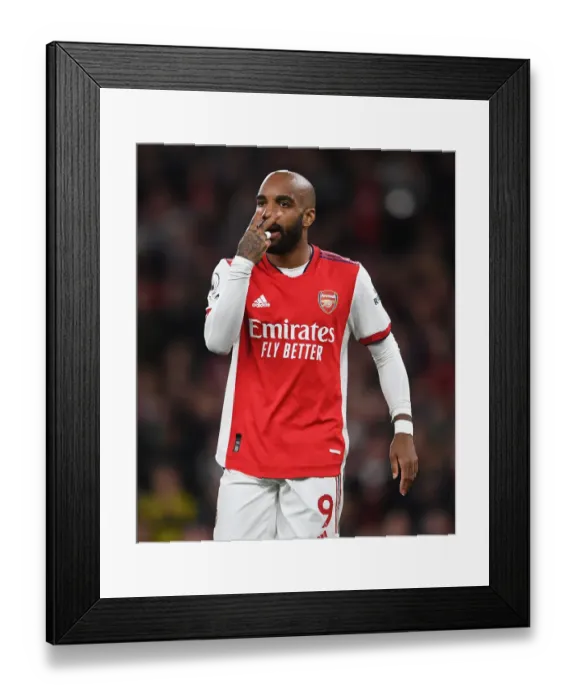 Framed Print : Alexandre Lacazette in Action: Arsenal vs. Crystal Palace, 2021-22 Premier League