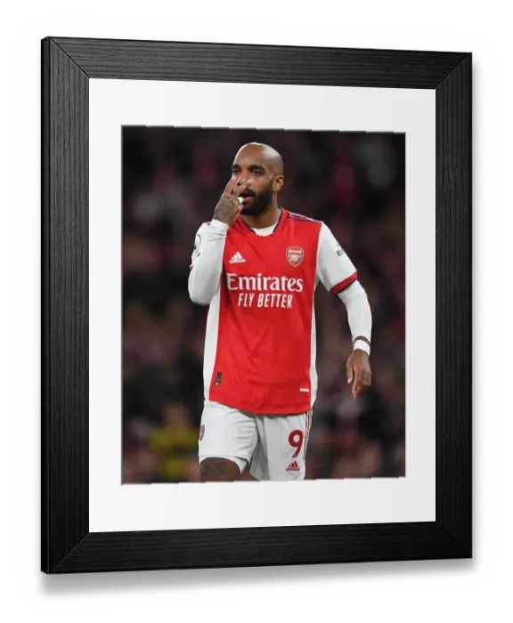 Framed Print : Alexandre Lacazette in Action: Arsenal vs Crystal Palace, 2021-22 Premier League