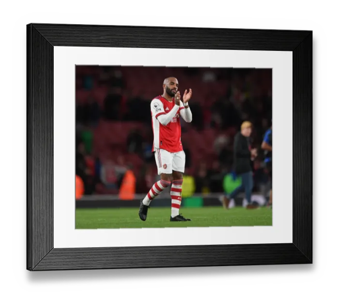 Framed Print : Arsenal's Alexandre Lacazette Celebrates with Fans after Arsenal vs Crystal Palace in 2021-22 Premier League Framed Print : Arsenal's Alexandre Lacazette Celebrates with Fans after Arsenal vs Crystal Palace in 2021-22 Premier League