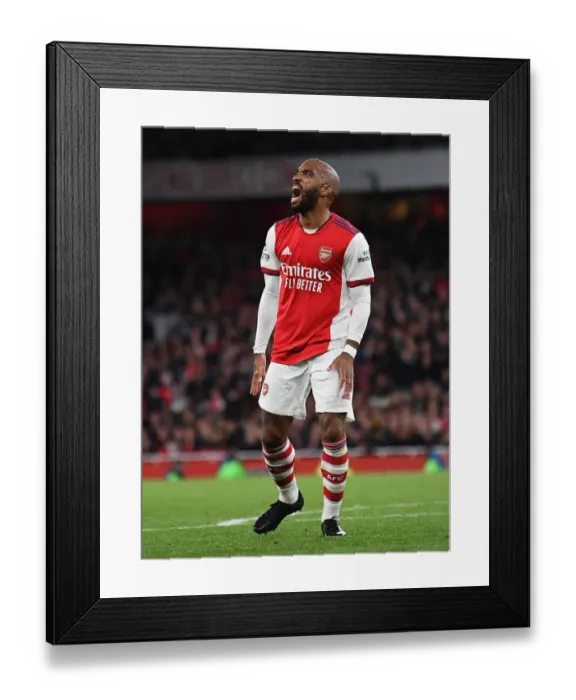 Framed Print : Alexandre Lacazette in Action: Arsenal vs. Crystal Palace, Premier League 2021-22