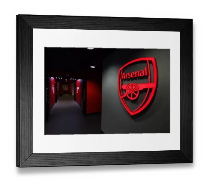 Framed Print : The Tunnel at Emirates Stadium: Arsenal vs Aston Villa, Premier League 2021-22