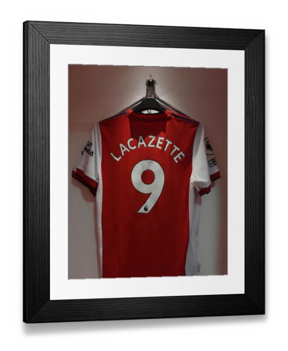 Framed Print : Arsenal: Lacazette's Shirt in Emirates Changing Room Ahead of Arsenal vs Aston Villa (2021-22) Framed Print : Arsenal: Lacazette's Shirt in Emirates Changing Room Ahead of Arsenal vs Aston Villa (2021-22)