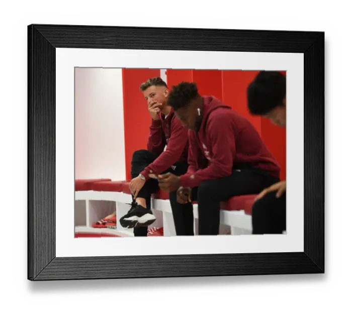 Framed Print : Arsenal's Ben White Gears Up for Arsenal v Aston Villa Clash in Premier League