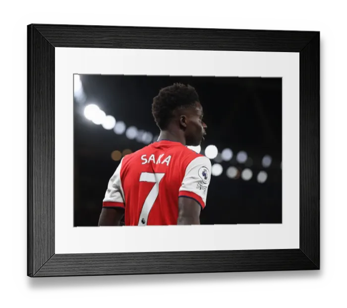 Framed Print : Bukayo Saka: Arsenal Star in Action against Aston Villa, Premier League 2021-22 Framed Print : Bukayo Saka: Arsenal Star in Action against Aston Villa, Premier League 2021-22